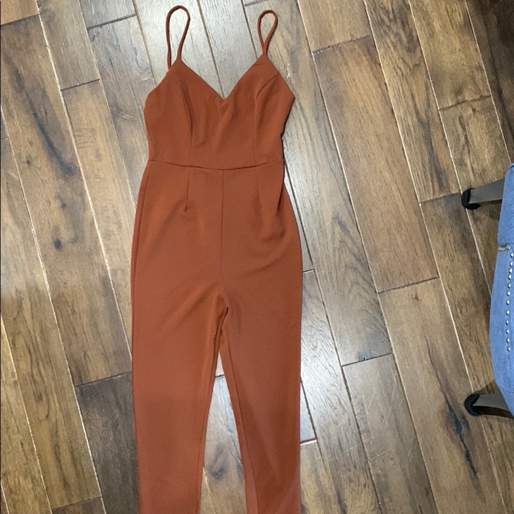 Orange Thin Strap Jumpsuit